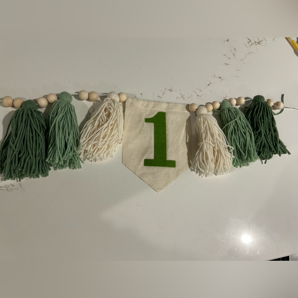 First Birthday Banner for Highchair
